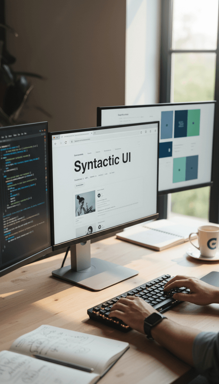 Developer working on web design and development project